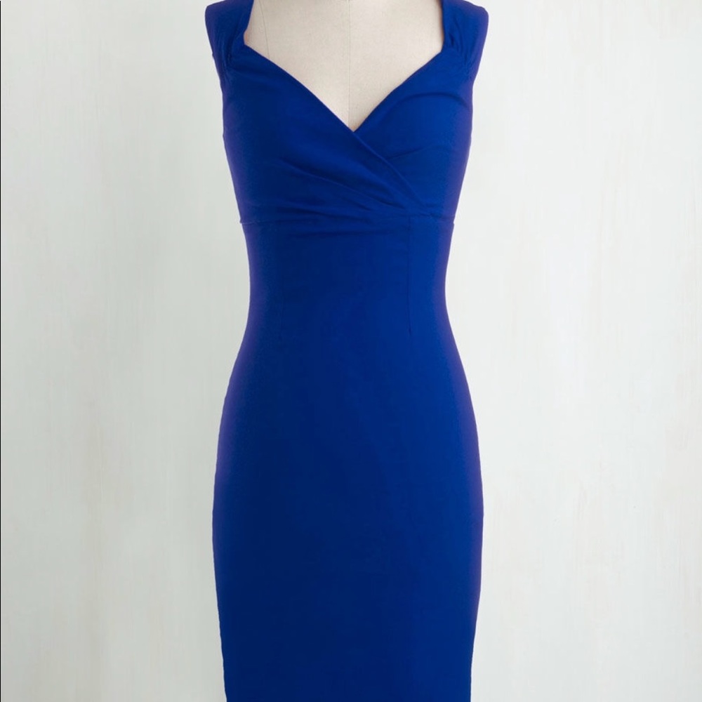 Blue Mod Cloth bombshell dress